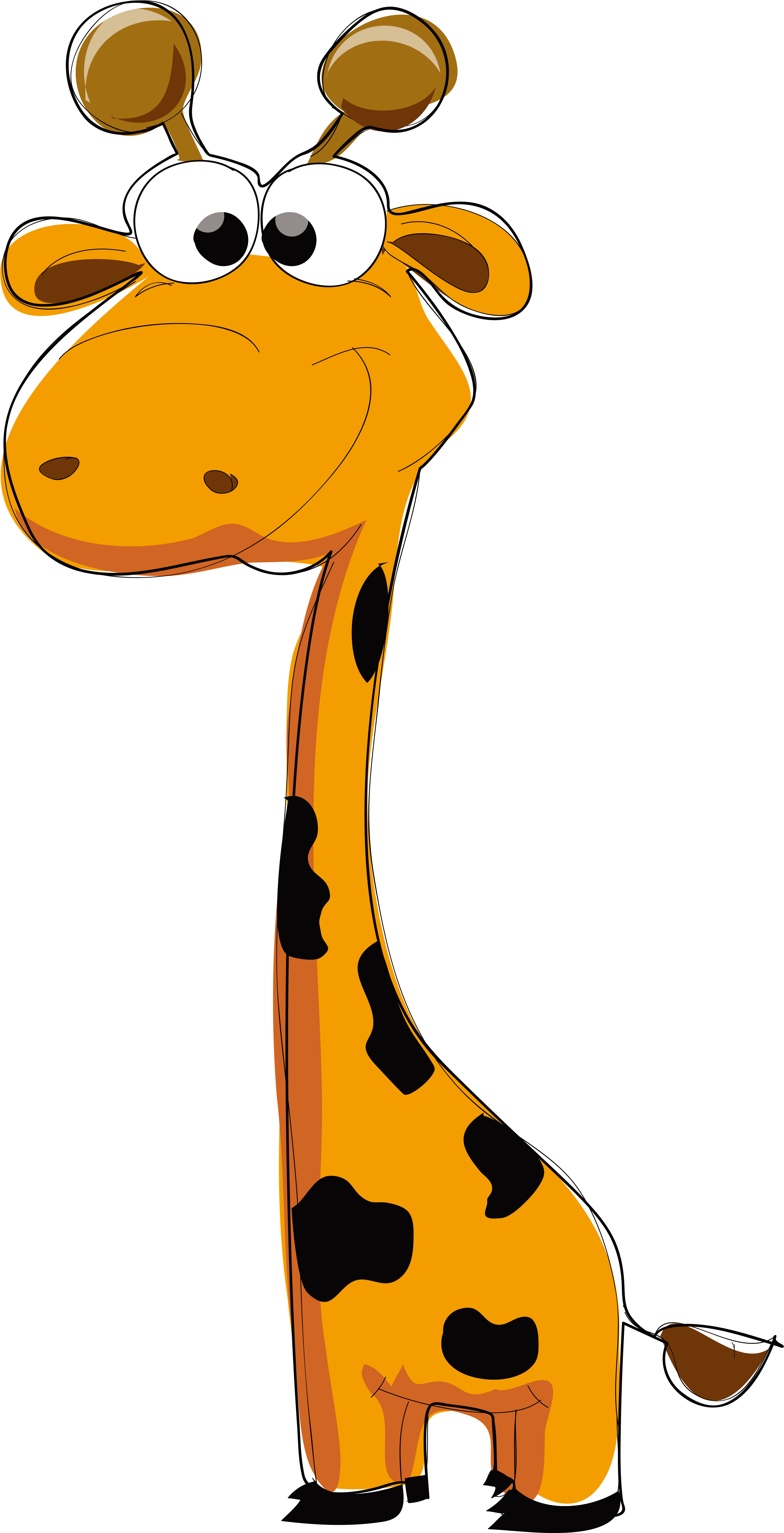 Baby Giraffes Valentines Day Clip Art - Giraffe (4102x7153), Png Download