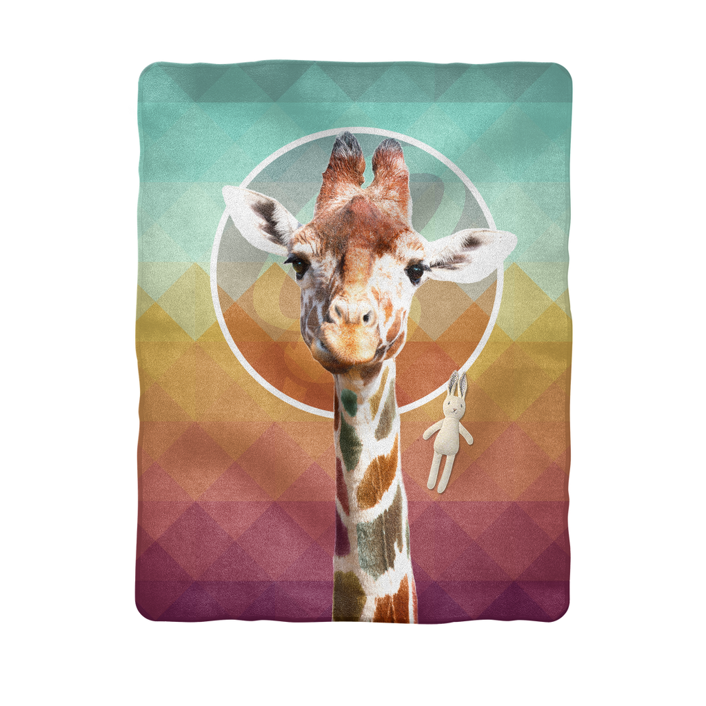 "giraffe Sublimation Baby Blanket\ - Giraffe (1024x1024), Png Download