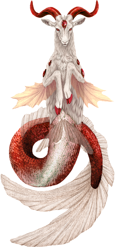 Ruby Capricorn - Signo Capricornio Diseño De Tatuaje (492x1022), Png Download