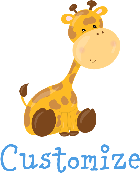 Custom Baby Giraffe Baby Blanket - 10 Month Old Logo (700x700), Png Download