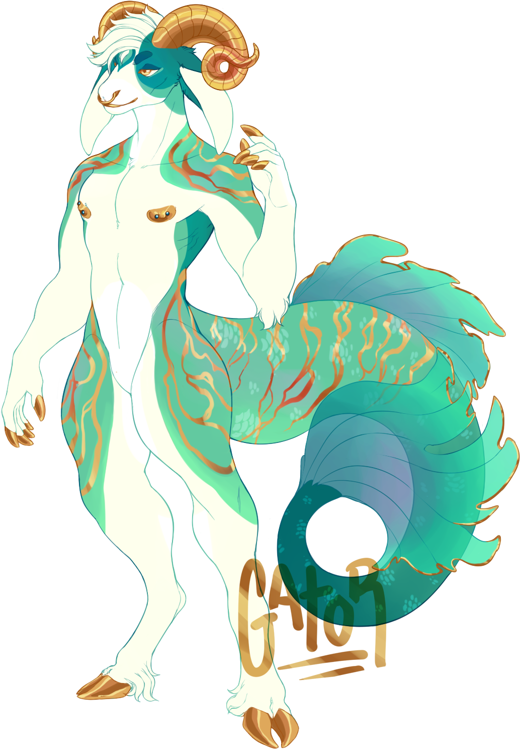 5 Months Ago - Capricorn Furry (1100x1577), Png Download