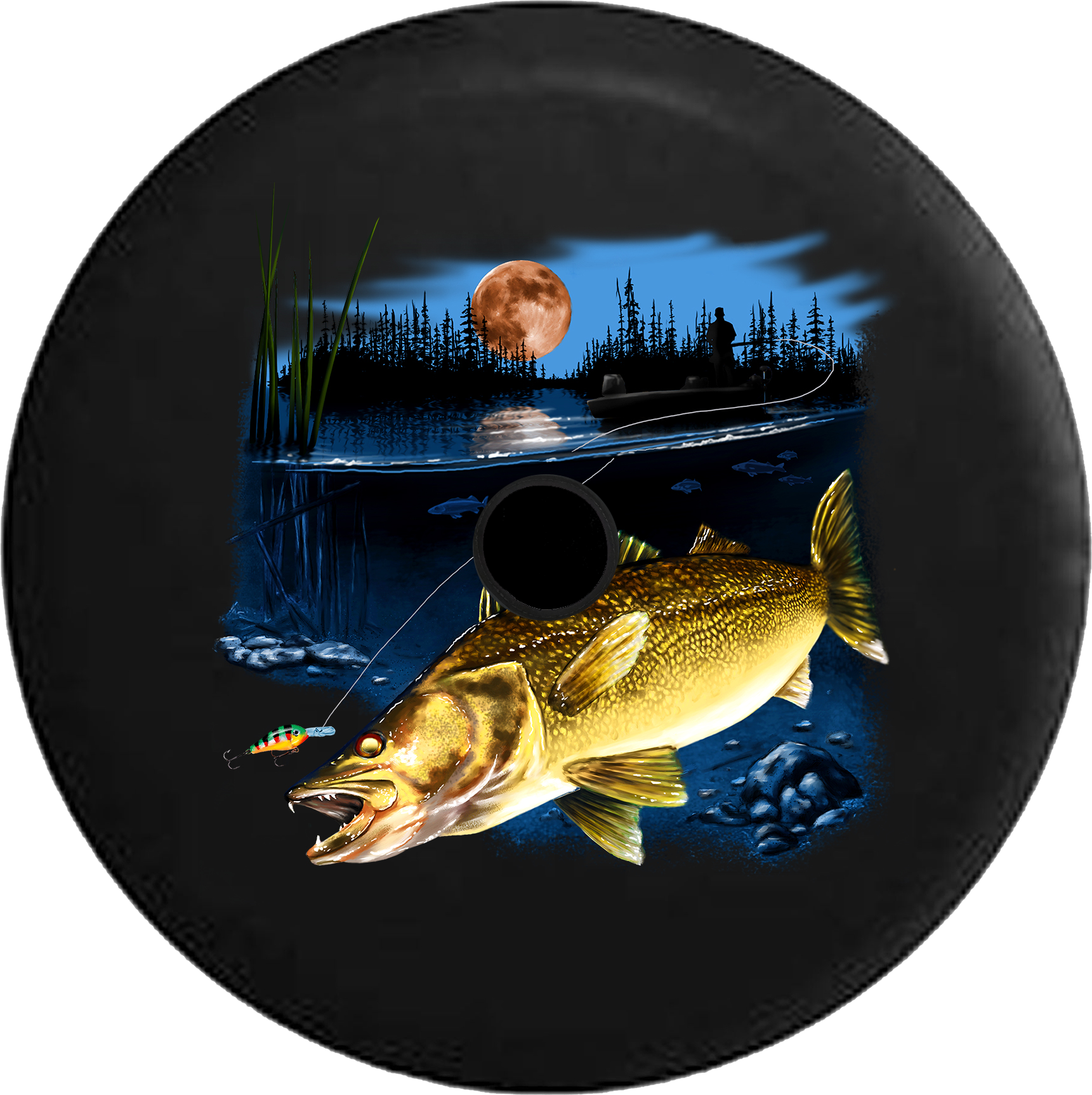 Jeep Wrangler Jl Backup Camera Day Walleye Fish In - Walleye (1721x1725), Png Download