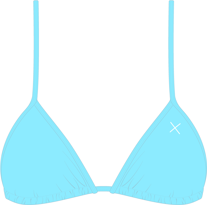 Off-blue Bikini Top Ii Clipart , Png Download - Brassiere (809x802), Png Download