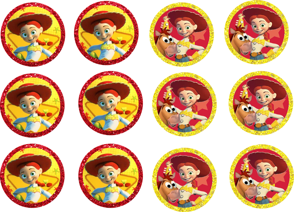 Jessie And Bullseye Party Birthday Party Ideas - Sticker De Jessy La Vaquerita (1000x724), Png Download