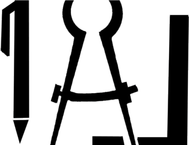 South Clipart Simple Compass - Black And White Maths Compass (640x480), Png Download