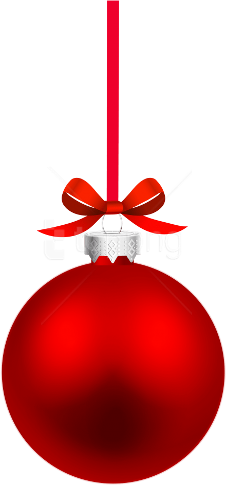 Free Png Download Red Hanging Christmas Ball Clipart - Red Christmas Ball Png (481x954), Png Download