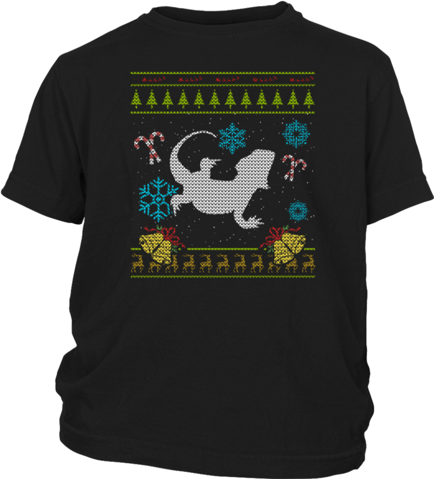 Bearded Dragon Ugly Christmas Tee Shirt - Louis Vuitton Mickey Mouse T Shirt (960x960), Png Download