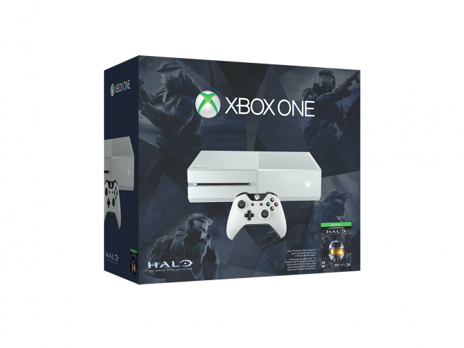 White Special Edition Xbox One Bundle With Master Chief - Xbox One Master Chief Collection (670x503), Png Download