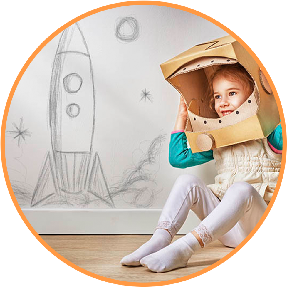 Creativity - Children With Imagination (1000x996), Png Download