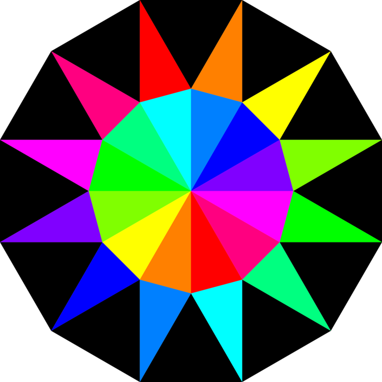 Clipart Black And White Download Dodecagon Dodecagram - Polygon (750x750), Png Download