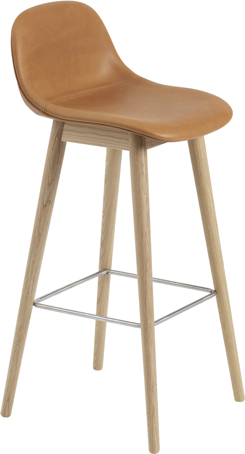 Back Wood H75 Full Uph Refine Cogn - Muuto Fiber Bar Stool Ochre (2000x2000), Png Download