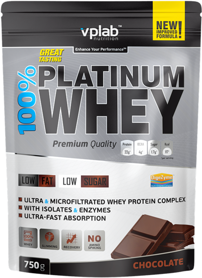 100% Platinum Whey - Vplab (750x750), Png Download