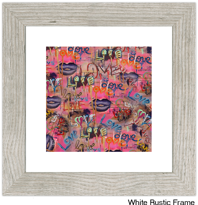 Love White Rustic Frame - Picture Frame (864x864), Png Download