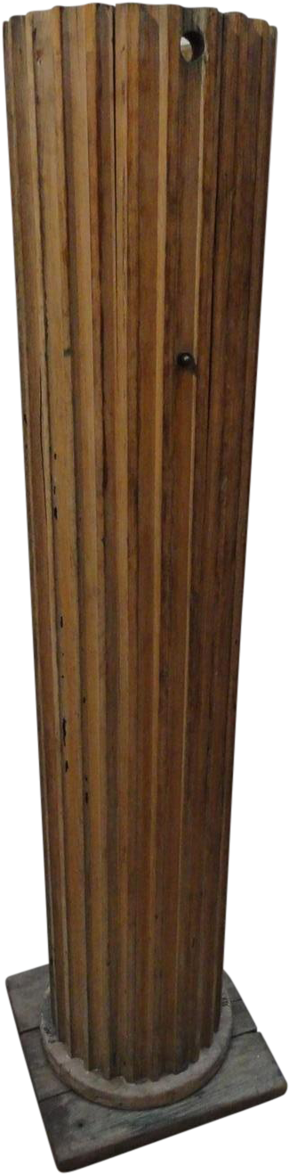 Antique Oak Wood Column Floor Lamp - Outdoor Furniture (1080x1440), Png Download