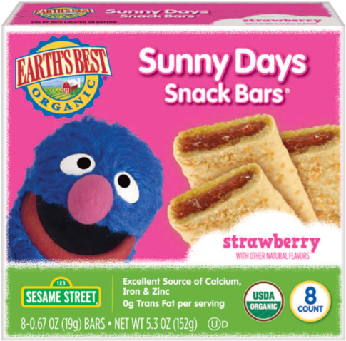 Earths Best Organic Sesame Street Sunny Days Snack - Earth's Best Snack Bars (650x499), Png Download