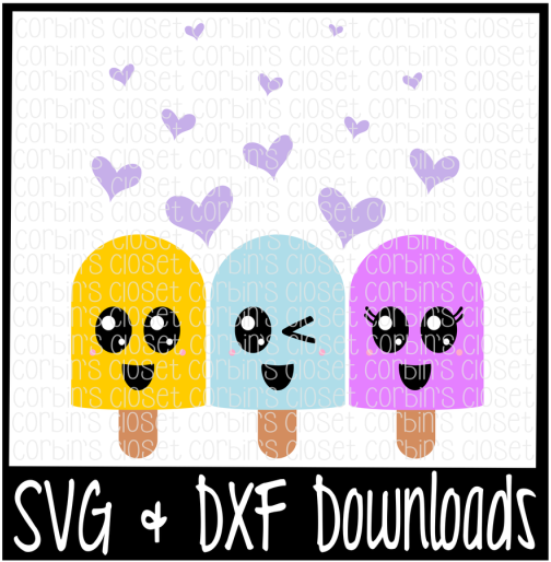 Free Kawaii Popsicles * Ice Cream * Fro-yo Cutting - Illustration (800x532), Png Download