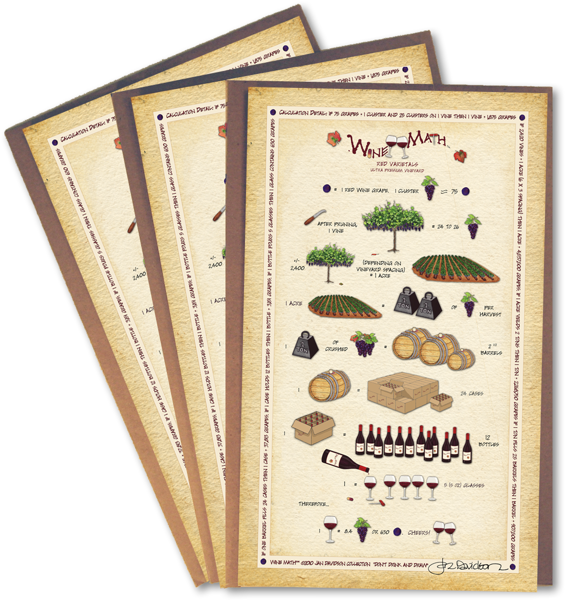 Wine Math Note Cards - Math Of Wine (1180x1262), Png Download