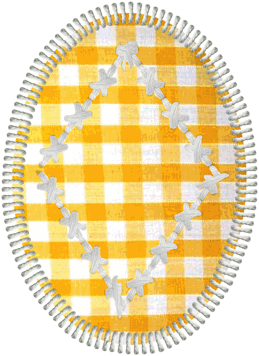 Easter, Egg, Patchwork, Sewing, Cross, Stitch, Gingham - You Gotta Know It (7inch Version) (524x720), Png Download