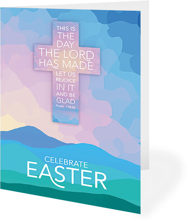 Easter Rejoice Card - Cross (750x750), Png Download