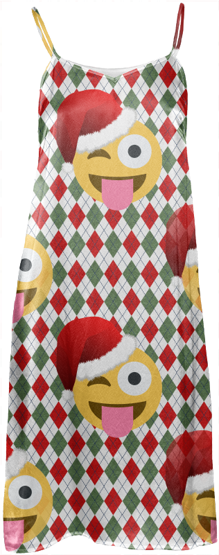 Slip Dress - Santa Claus (400x821), Png Download