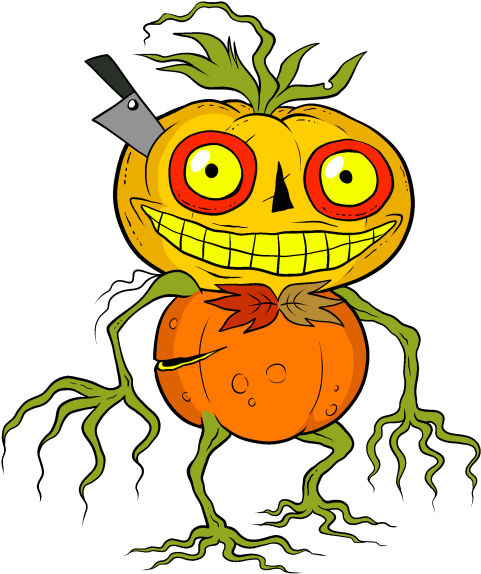 Pumpkin Clipart Person - Cartoon (535x600), Png Download