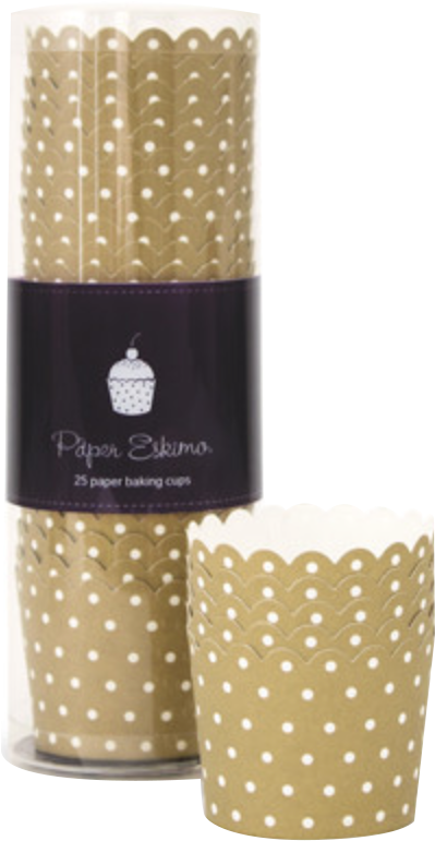 Gold Spots Cupcake Cases - Cupcake (516x858), Png Download