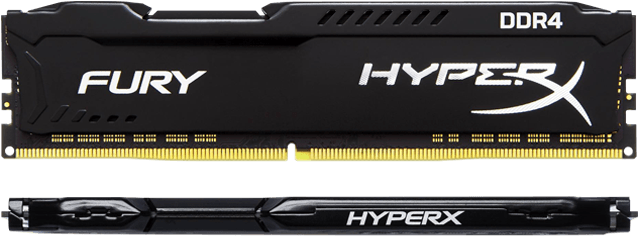 Kingston 8gb Kit Hyperx Fury Ddr4 2666mhz, Cl15, Black, - Hyperx Fury Black (700x700), Png Download