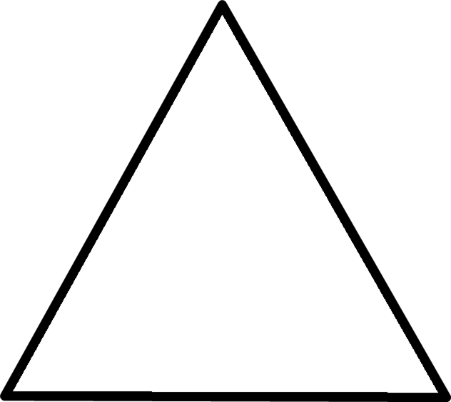 Círculo Hexágono Octógono Óvalo Pentágono Rectángulo - Dibujo De Un Triángulo (632x563), Png Download