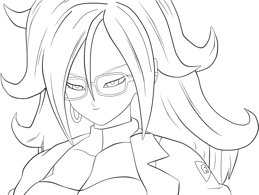 Android 21 Png - Line Art (1191x670), Png Download