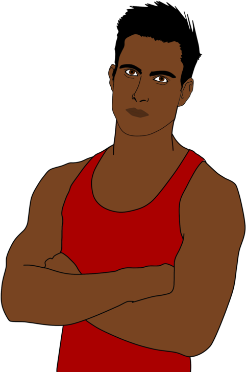 Finger Red Dark Skin Human Green - Man (750x750), Png Download