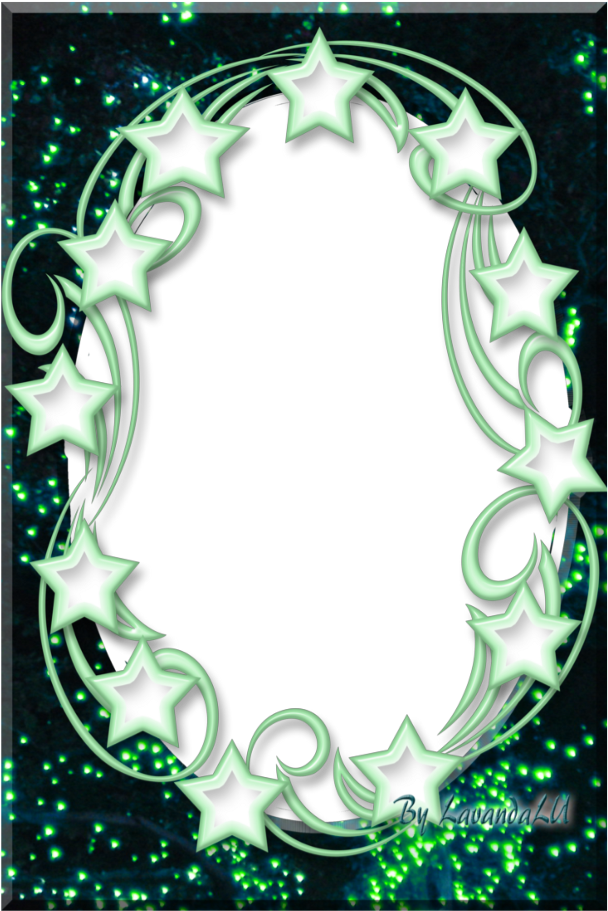 #mq #green #glitter #stars #glow #frames #border #borders - Circle (1024x1024), Png Download