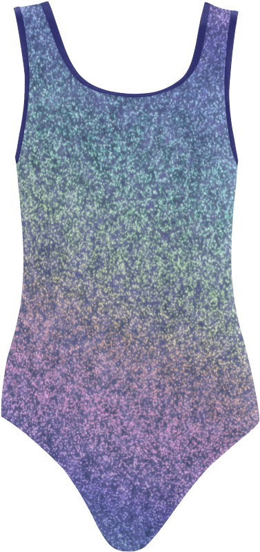Rainbow Blues Gradient Vest One Piece Swimsuit - Maillot (1000x1000), Png Download