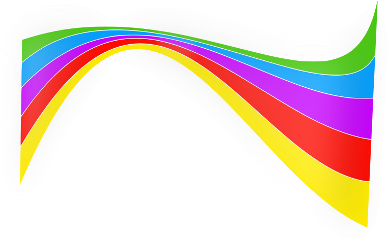 Free Shiny Rainbow Ribbon - Ribbon Rainbow (800x586), Png Download