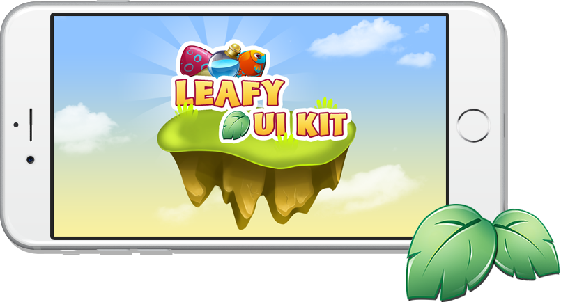Leafy Ui Kit - Cartoon (805x434), Png Download