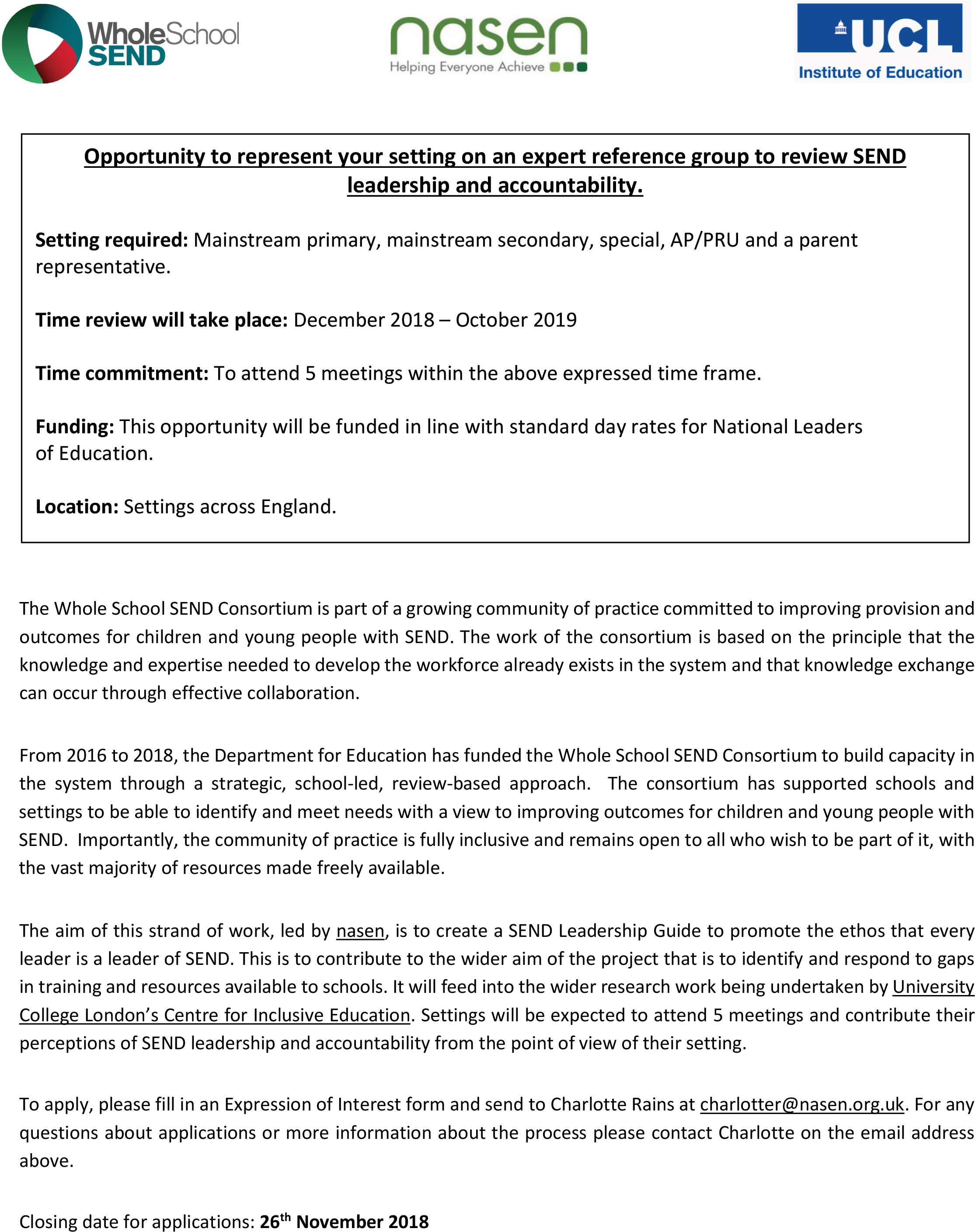 Expression Of Interest Advert - Ucl Institute Of Education (2302x2831), Png Download