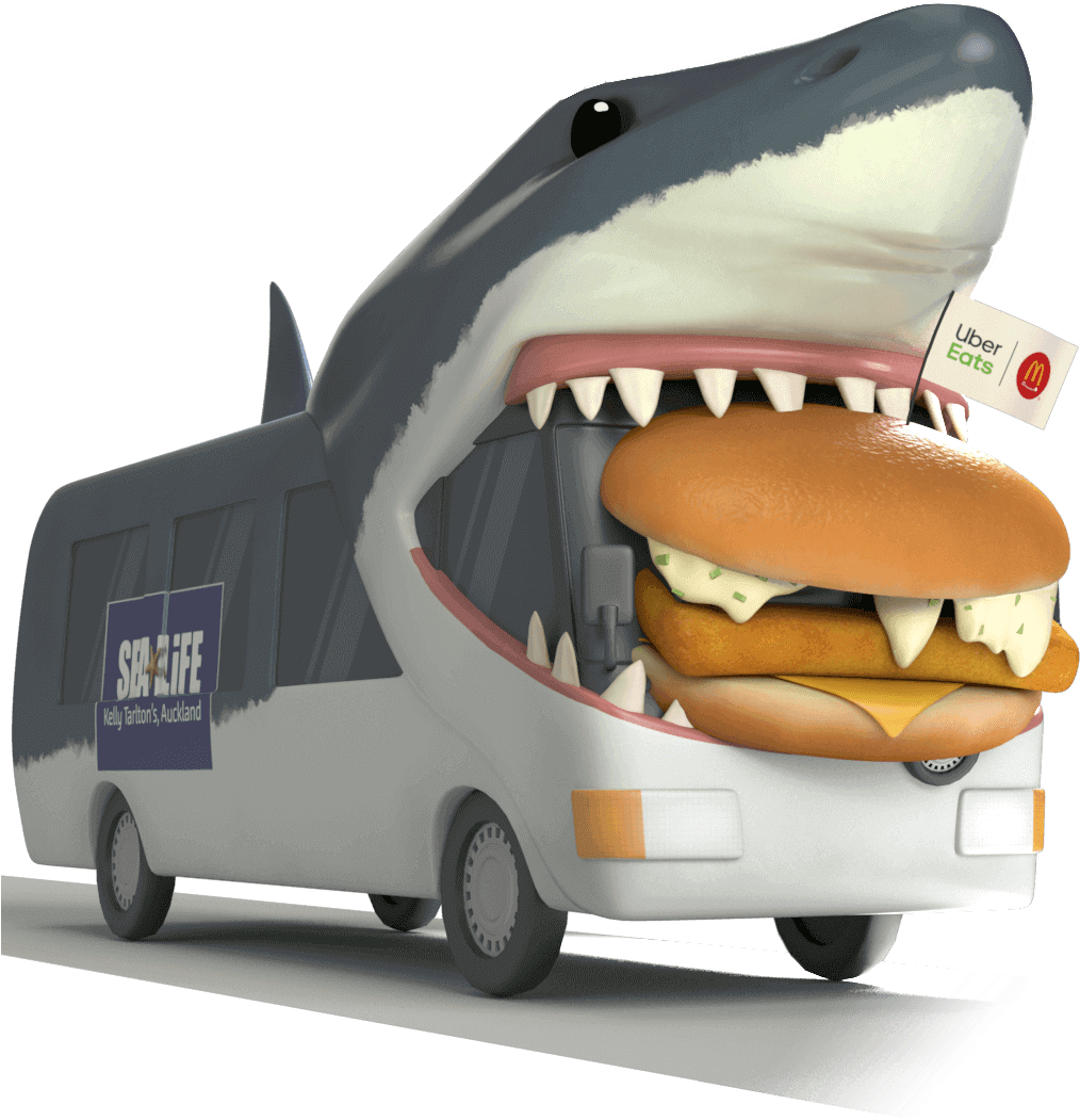 Got 'em - Uber Eats Shark Bait (1024x1080), Png Download