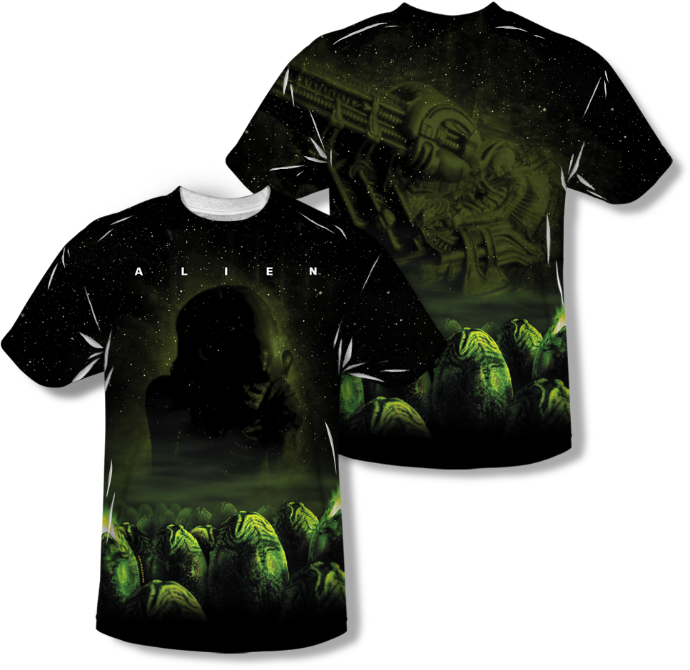 Alien™ Ominous All Over T Shirt - Marty Mcfly Vest Shirt (1000x1000), Png Download