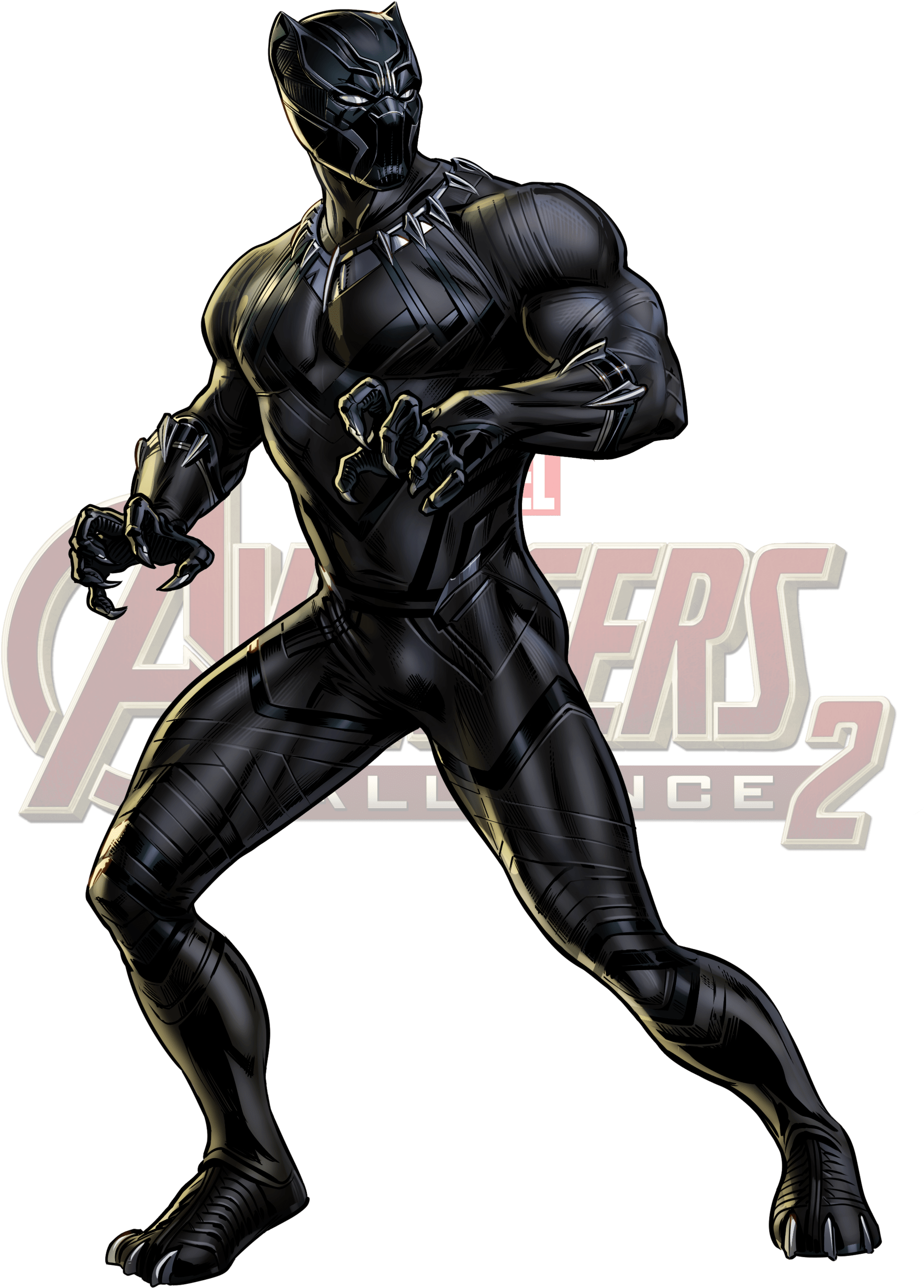 Civil War Black Panther Marvel Avengers Alliance - Marvel Alliance Black Panther (2000x2588), Png Download
