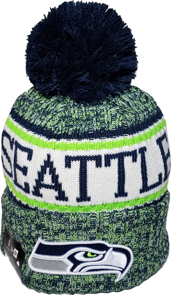 Seattle Seahawks Nfl 18 Sideline Pom Toque More Than - Beanie (593x1024), Png Download