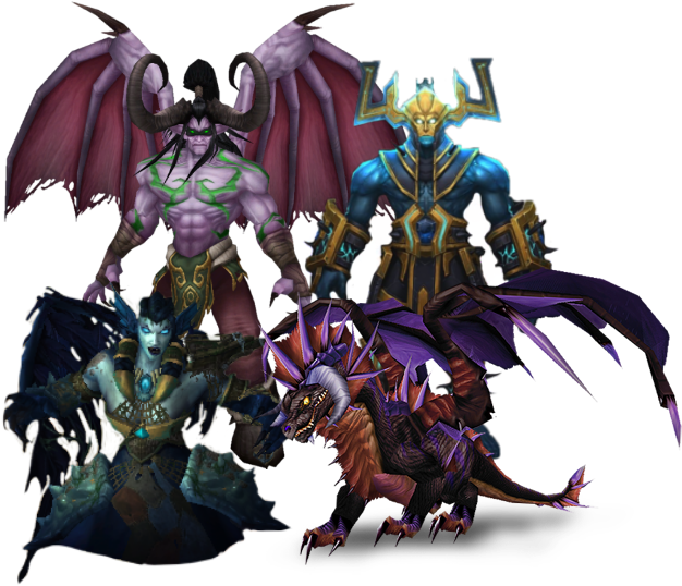 Wow Illidan Stormrage Model (647x549), Png Download