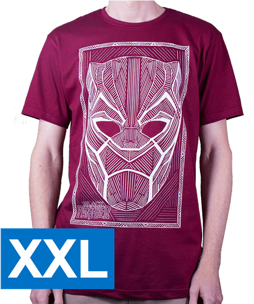 Black Panther Red Men's T-shirt - Emblem (600x600), Png Download