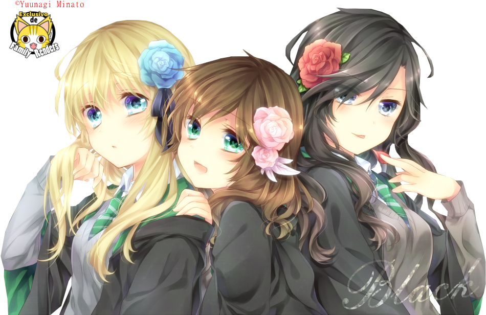 Sister Black Anime Harry Potter (999x639), Png Download