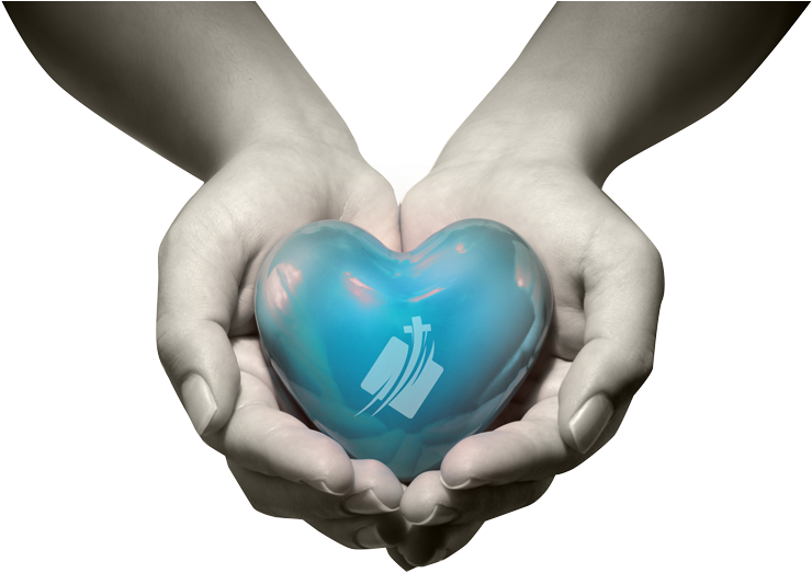 Hands Holding Out A Blue Cyan Turquoise Heart With - Schöne Bilder Zum Valentinstag (800x533), Png Download
