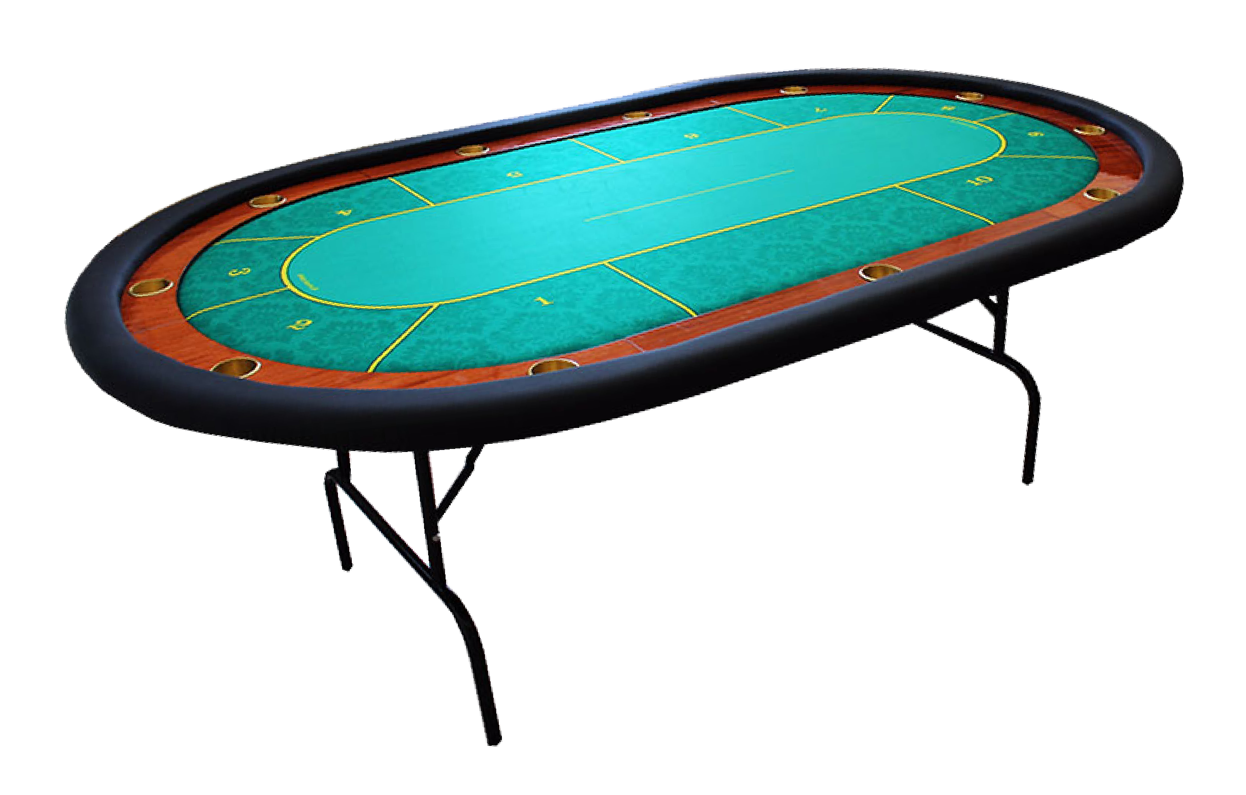 Folding Poker Table Home Premium - Poker Table (2552x1692), Png Download