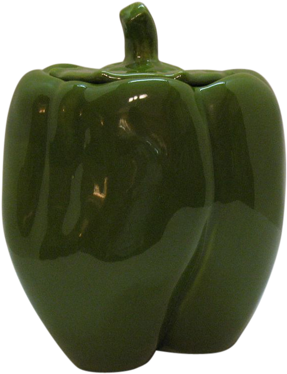 Vintage Green Pepper Cookie Jar 1950-60s Very Good - Green Bell Pepper (746x746), Png Download