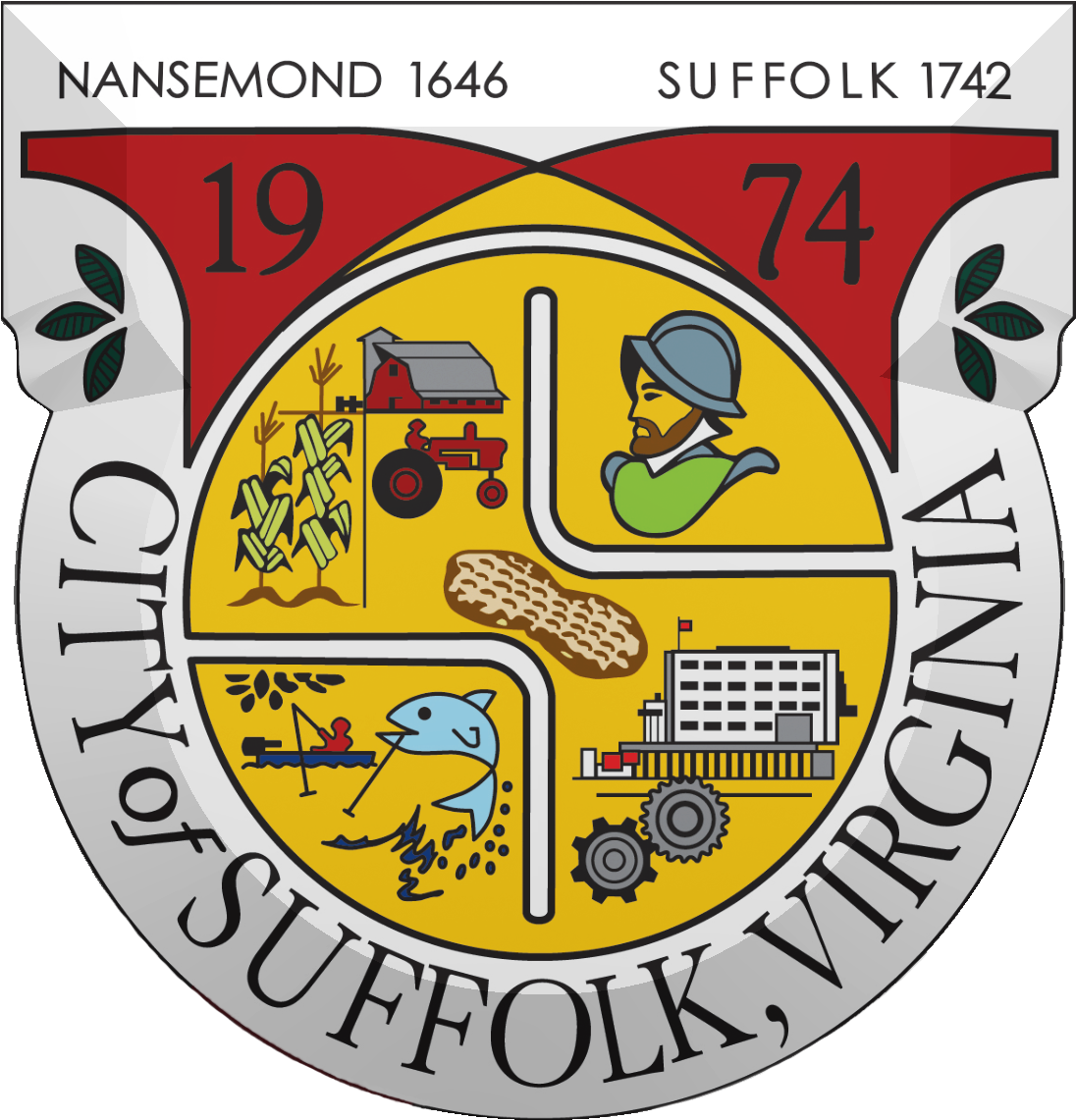 Suffolk Art Gallery Closed For Renovations Through - City Of Suffolk Seal (1183x1232), Png Download