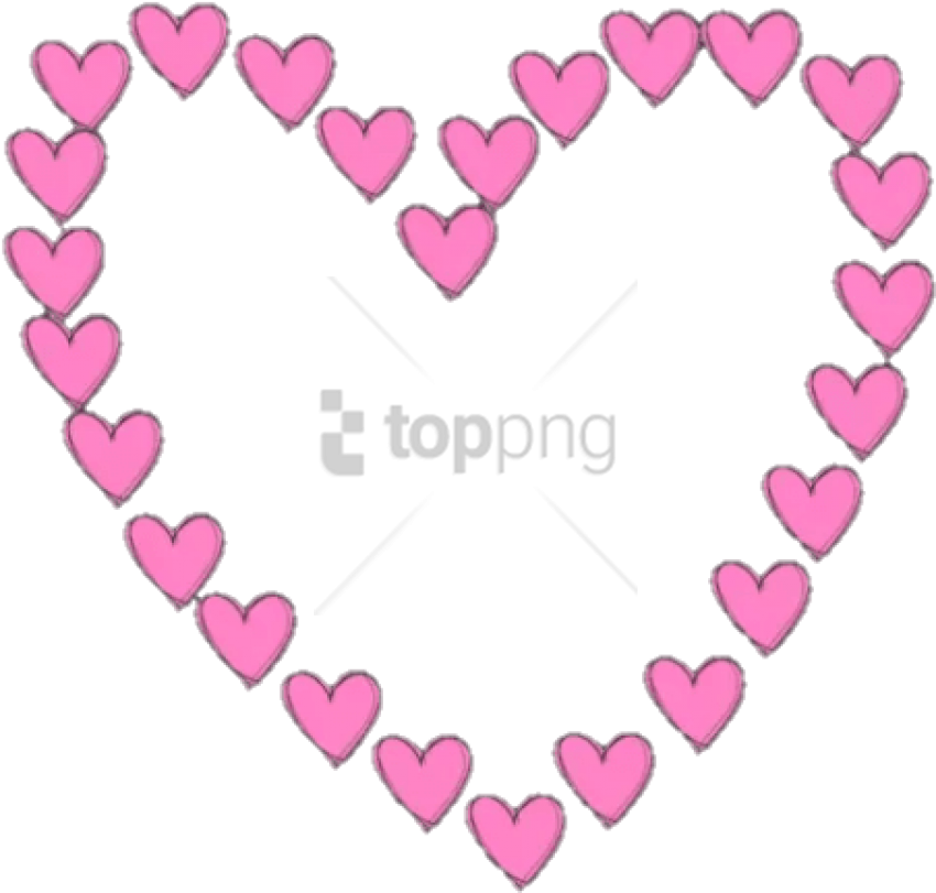 Free Png Pink Tumblr Hearts Png Image With Transparent - Pink Tumblr Hearts Png (850x811), Png Download