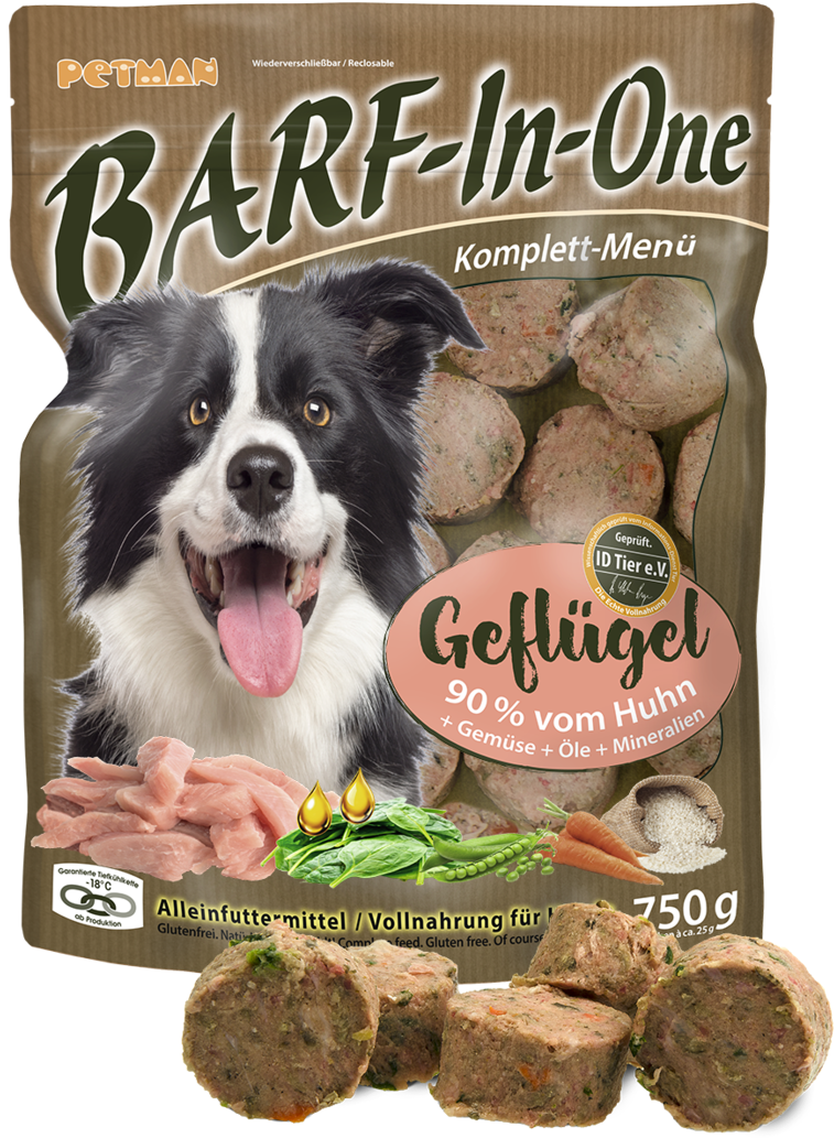 Petman Barf In One Geflügel 750 G - Barf In One Geflügel (783x1080), Png Download