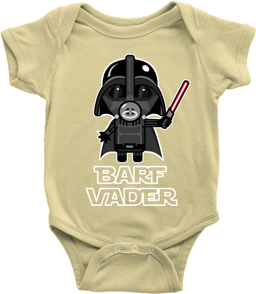 Barf Vader - Dinosaur Baby Onesie (1000x1000), Png Download