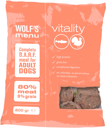 Wolf's Menu Vitality, Fresh Frozen, Food, Pet Food, - Pumpernickel (600x800), Png Download